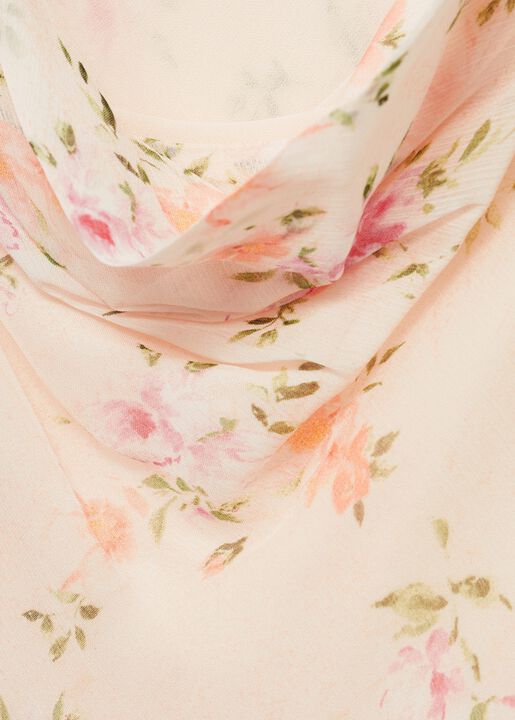 Draped floral dress