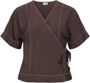 OBJJACIRA S/S RE WRAP TOP E DIV TNE