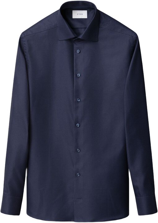 Contemporary Fit Houndstooth King Twill Shirt