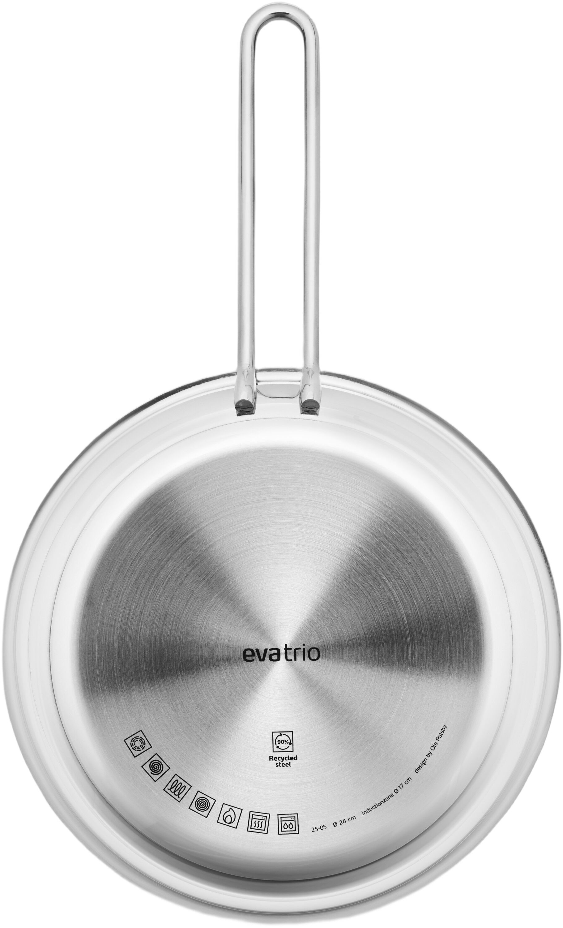 Stainless Steel Stegepande 24 cm steel base