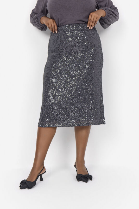 Curvy WA-KATHRINE 2 Nederdel M&oslash;rk gr&aring;