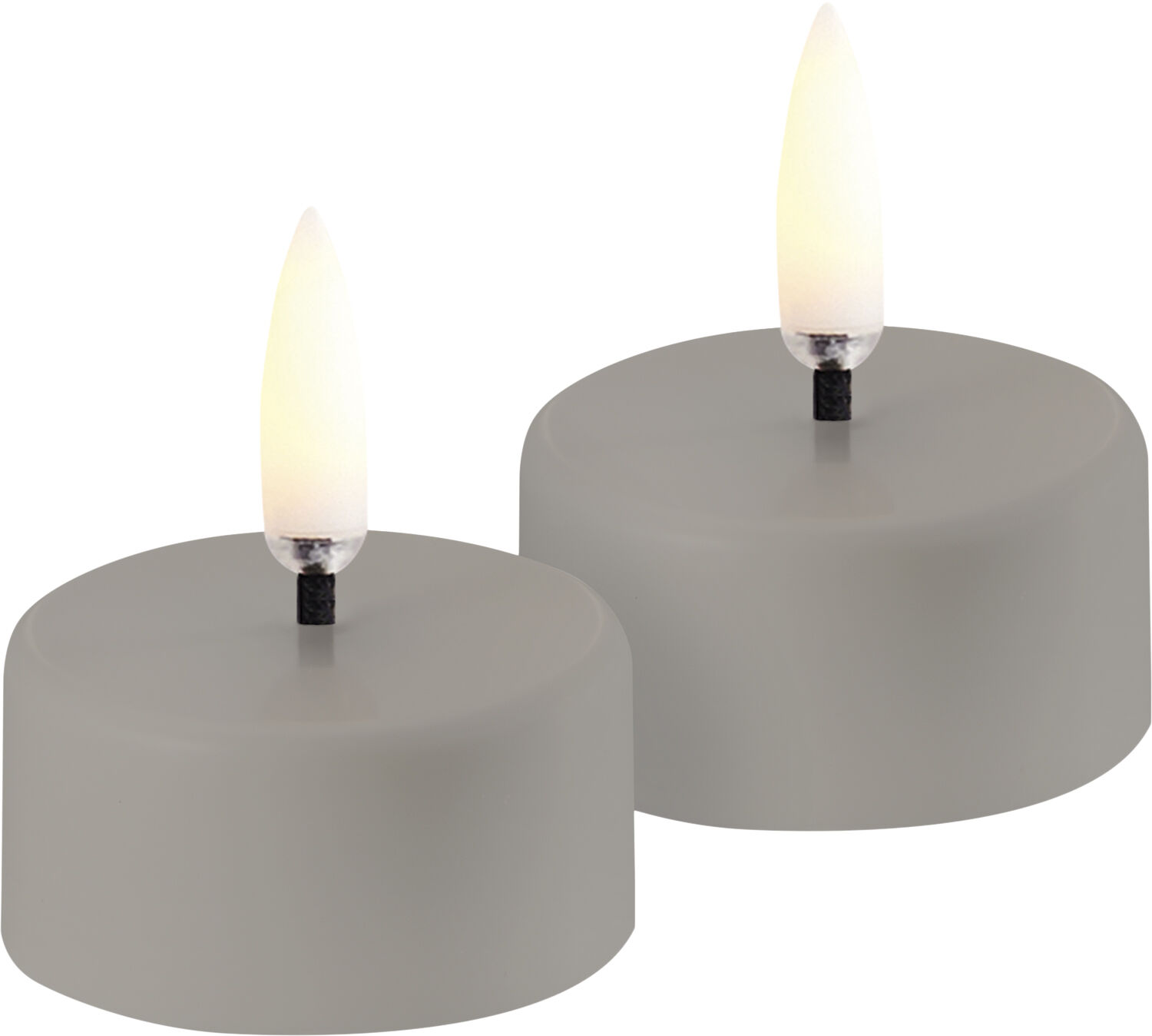 LED rechargeable tealight, Sandstone plain, 3,9x2,3 cm