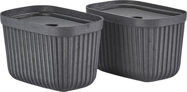 Opbevaringsboks Pulp 23 x 15 cm 2 stk. Black