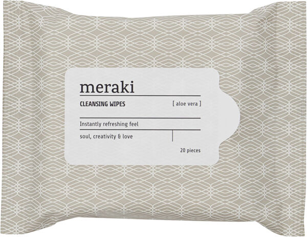 Cleansing wipes, Aloe vera, Brun/Hvid