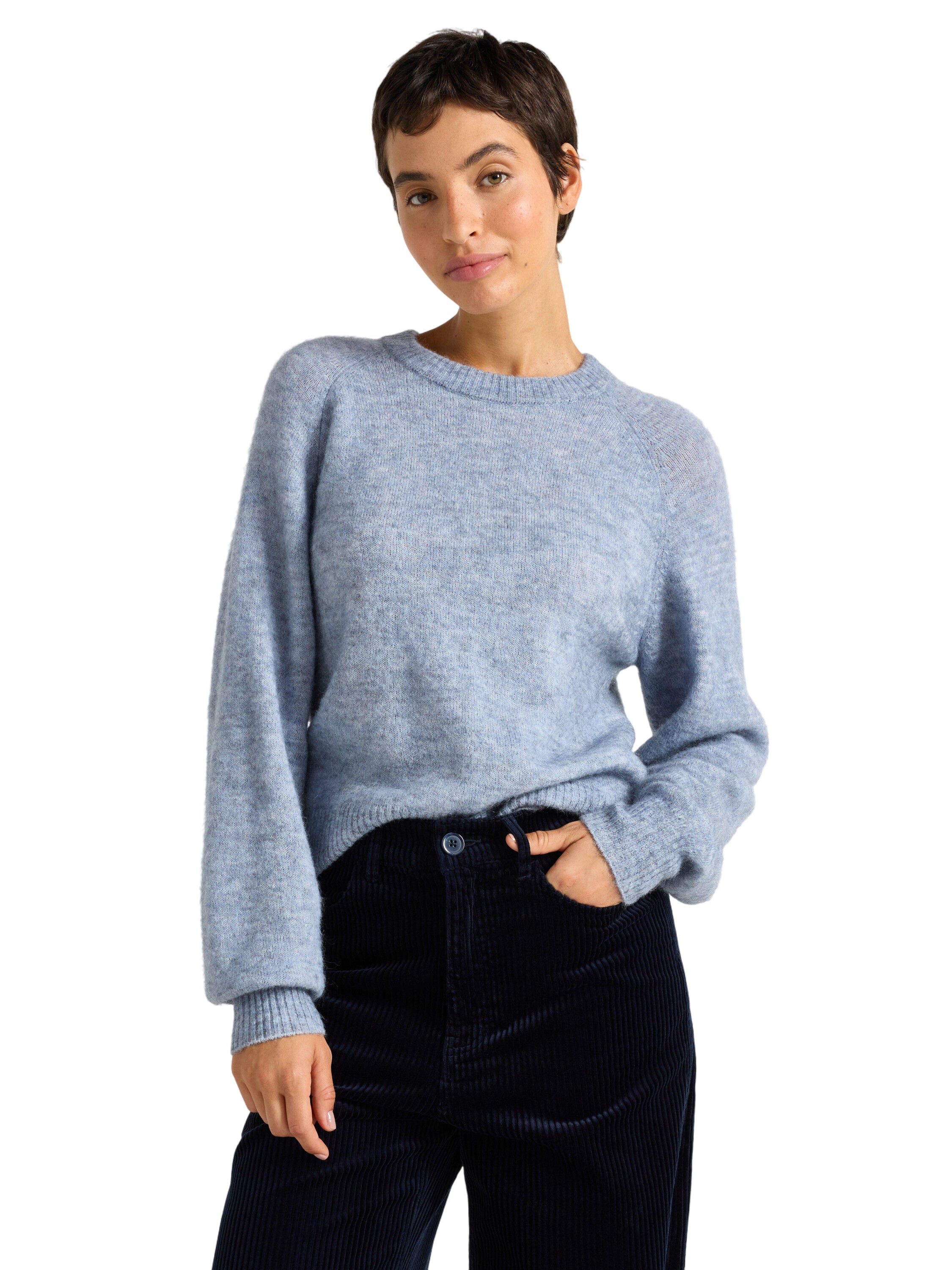 Finstrikket genser i myk ullblandin