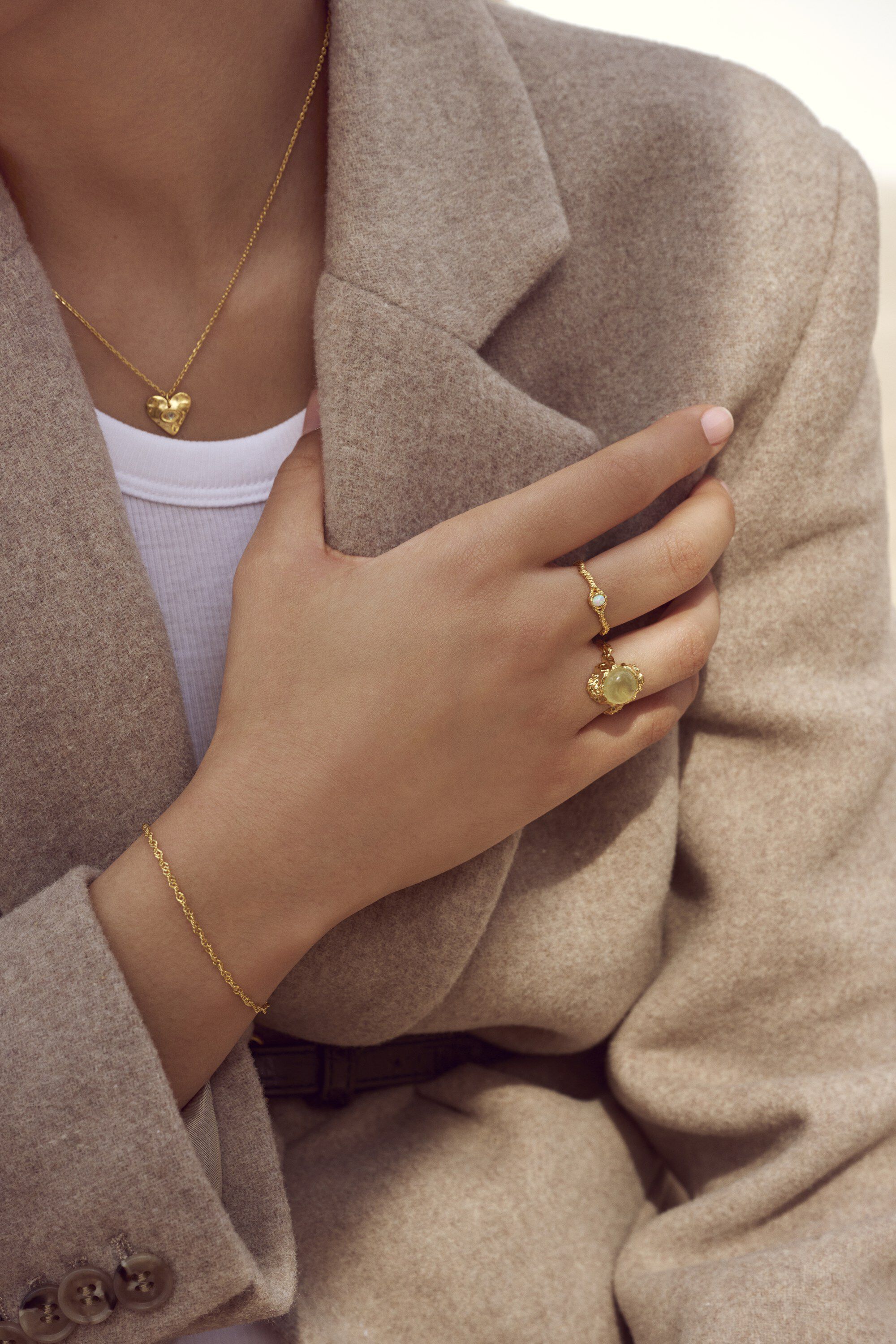 Gudinde Ring Prehnit