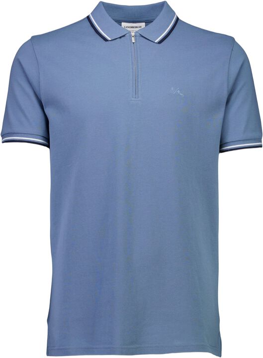 Polo shirt w. zip neck