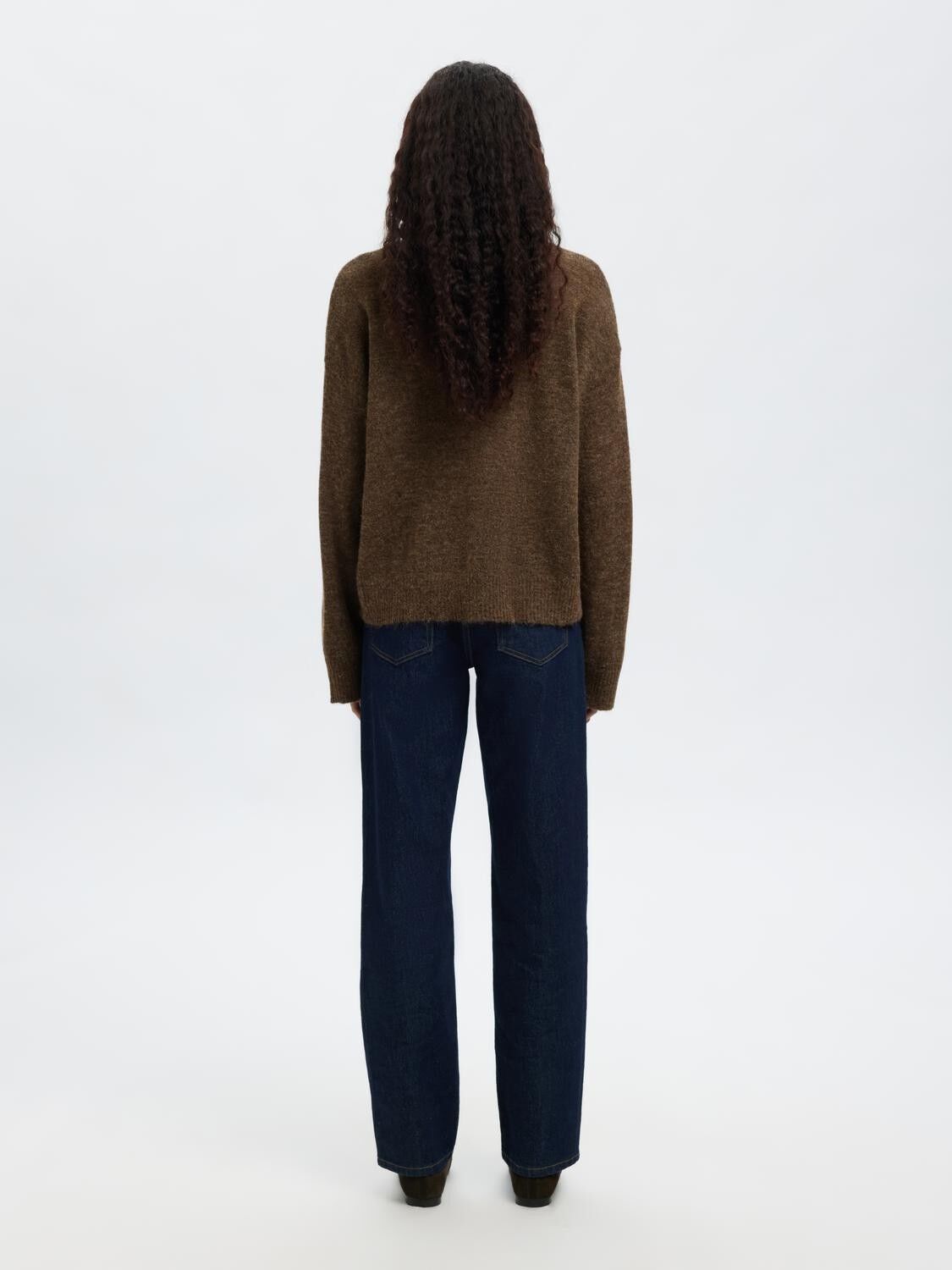 SLFLULU LS KNIT ROLL NECK NOOS