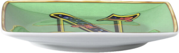 Bowl 12cm sq. flat, Holiday Alphabet N, Versace