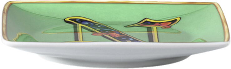 Bowl 12cm sq. flat, Holiday Alphabet N, Versace