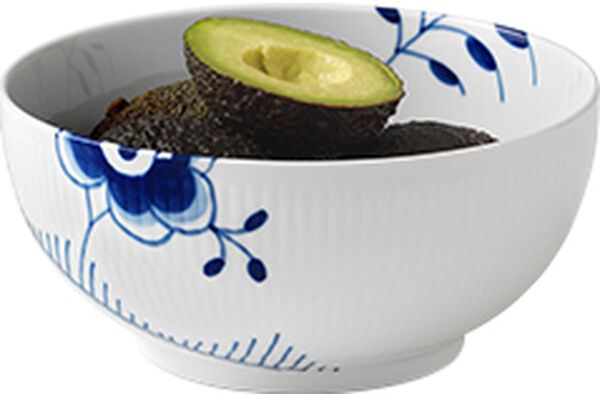 Blå Mega Riflet 110 cl. skål