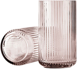 Lyngbyvase H38 burgundy mundbl&aelig;st glas