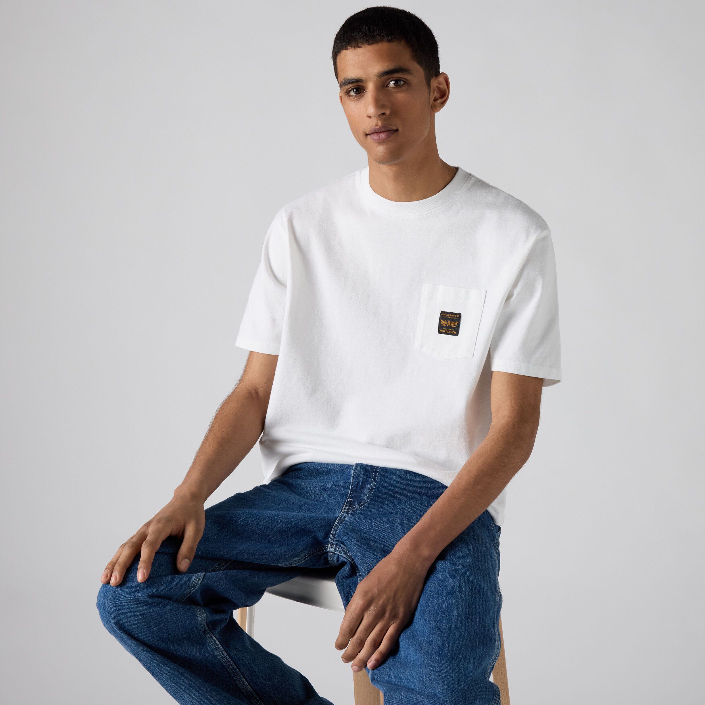 SS WORKWEAR PKT TEE BRIGHT WHI