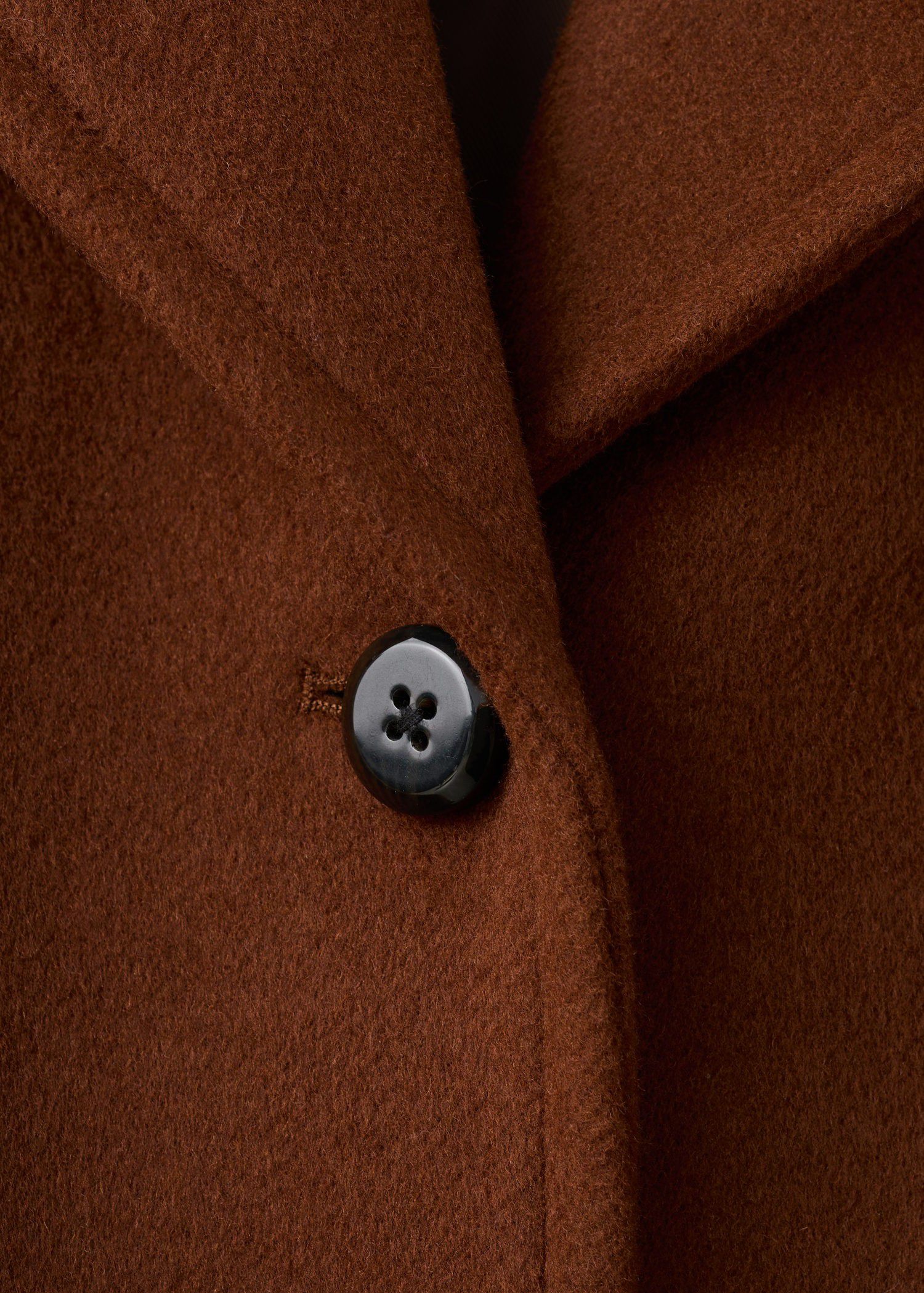 Wool-blend midi-coat with buttons