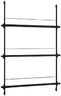Box set, Magazine Shelving MS.115. 1, Black shelves, Black le