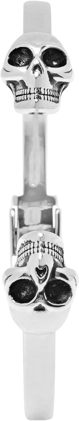 Men's Silver Skull Bangle