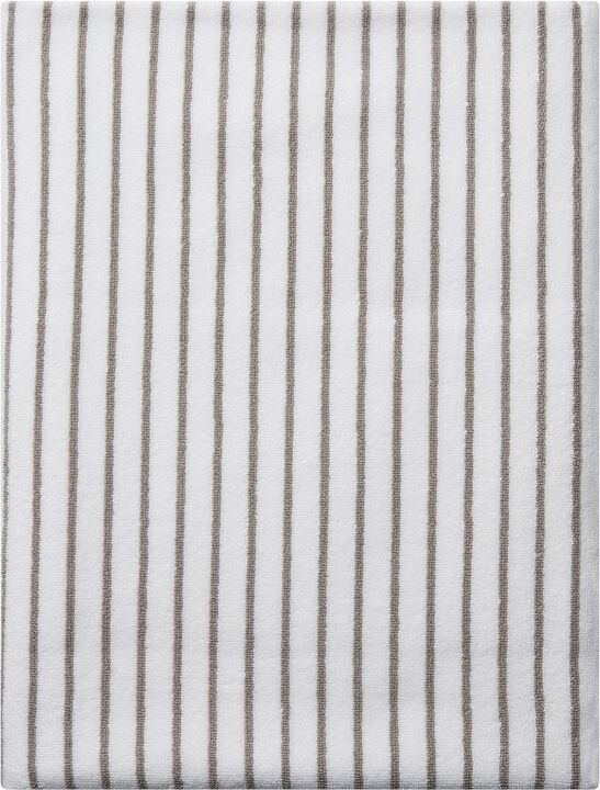 Beach towel 100x180cm smal strib beige GOTS