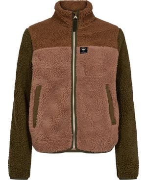 Danebirk Fleece Zip-Up Khaki/Antique Rose TOBACCO