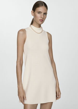Knitted Perkins neck dress