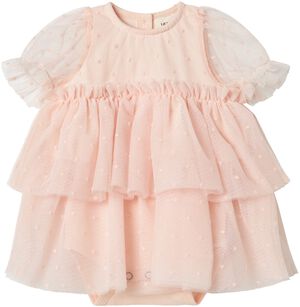 NBFFRILLA SS LOOSE TULLE BODY DRESS