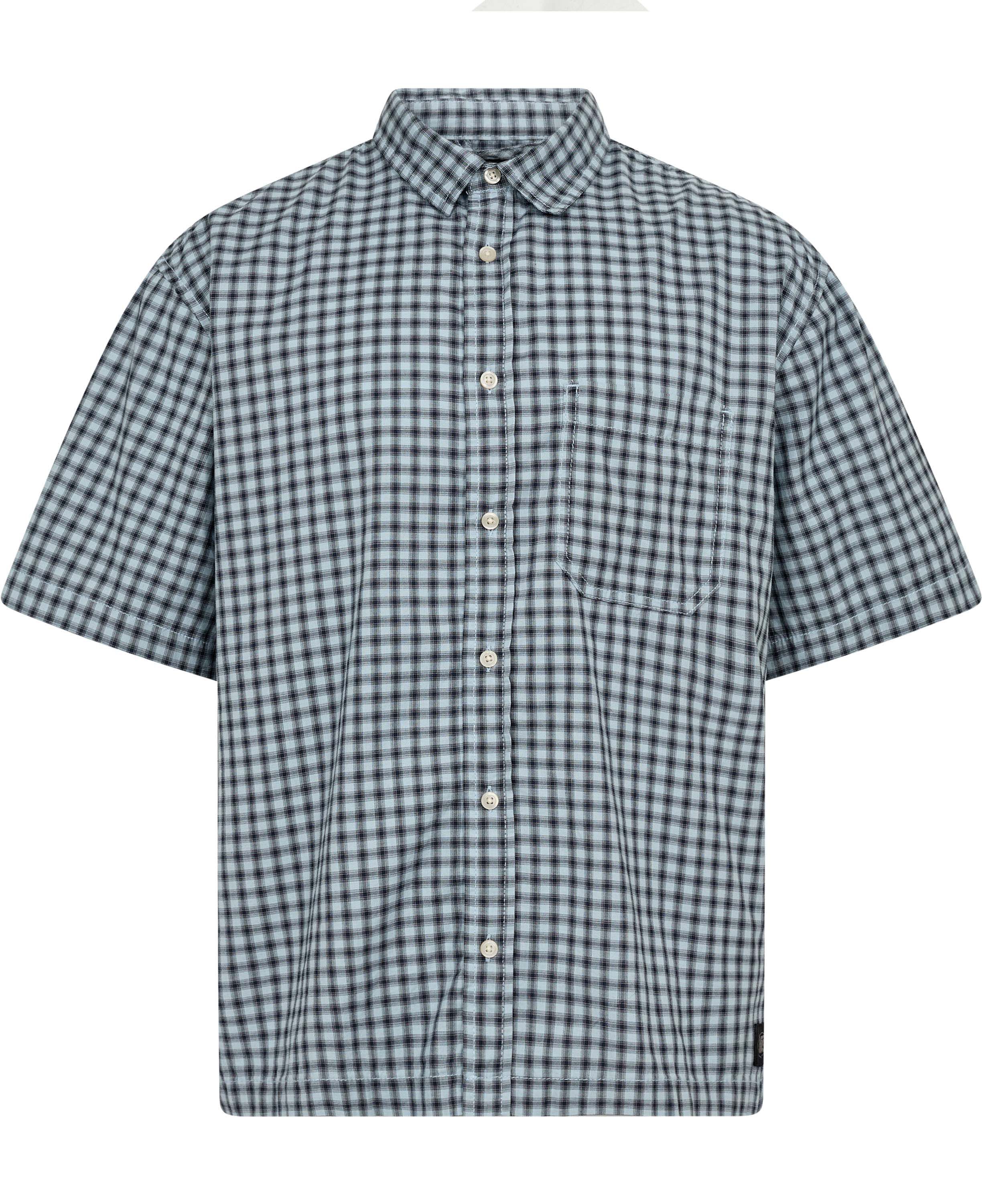 Larkspur Mini Plaid SS Shirt Dawn M