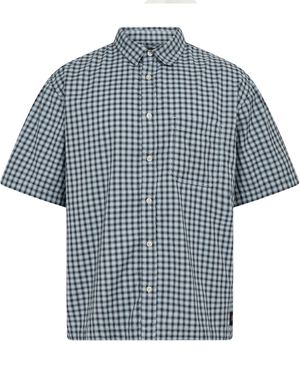 Larkspur Mini Plaid SS Shirt Dawn M