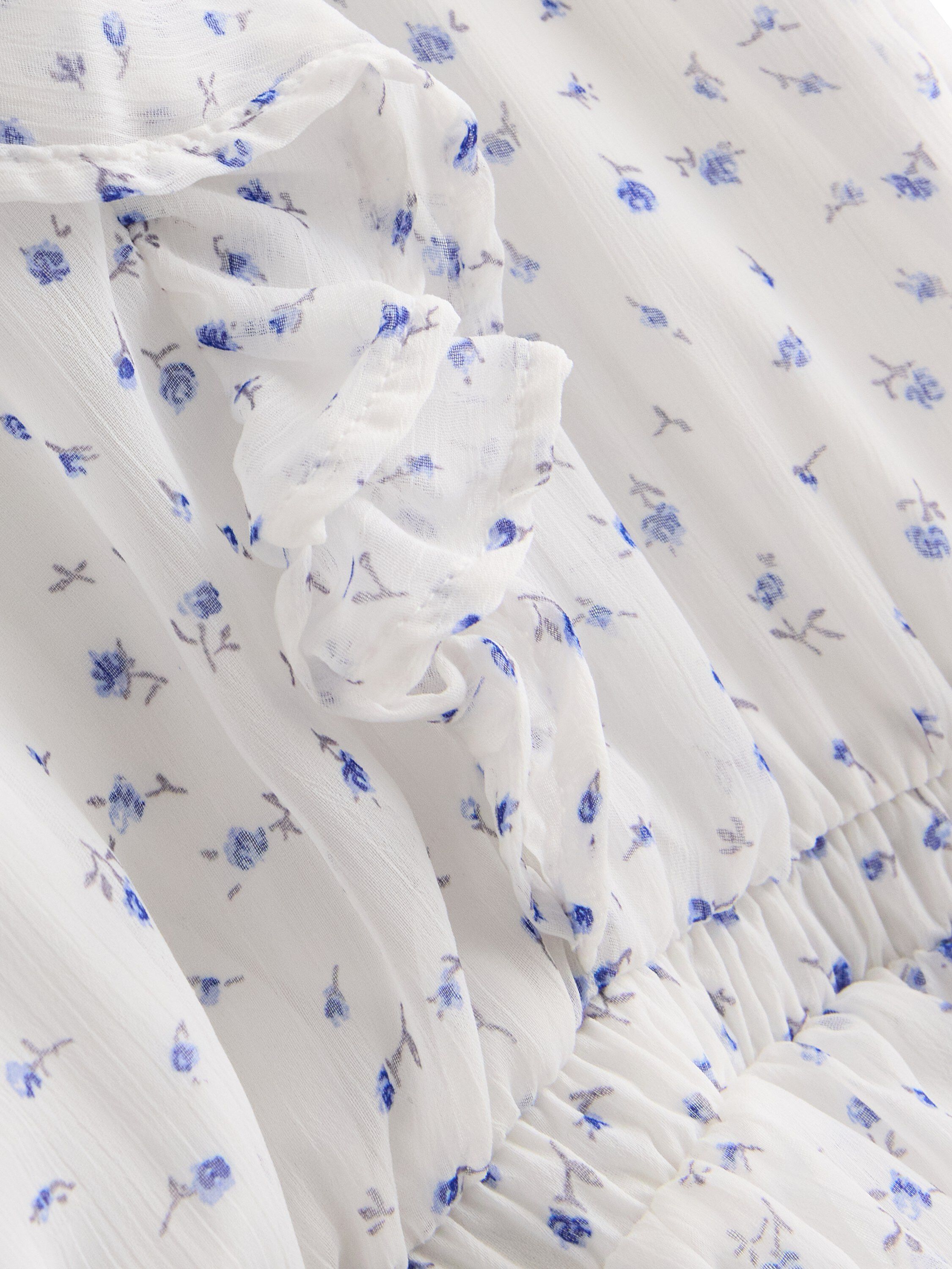 Dress chiffon with flounces ao