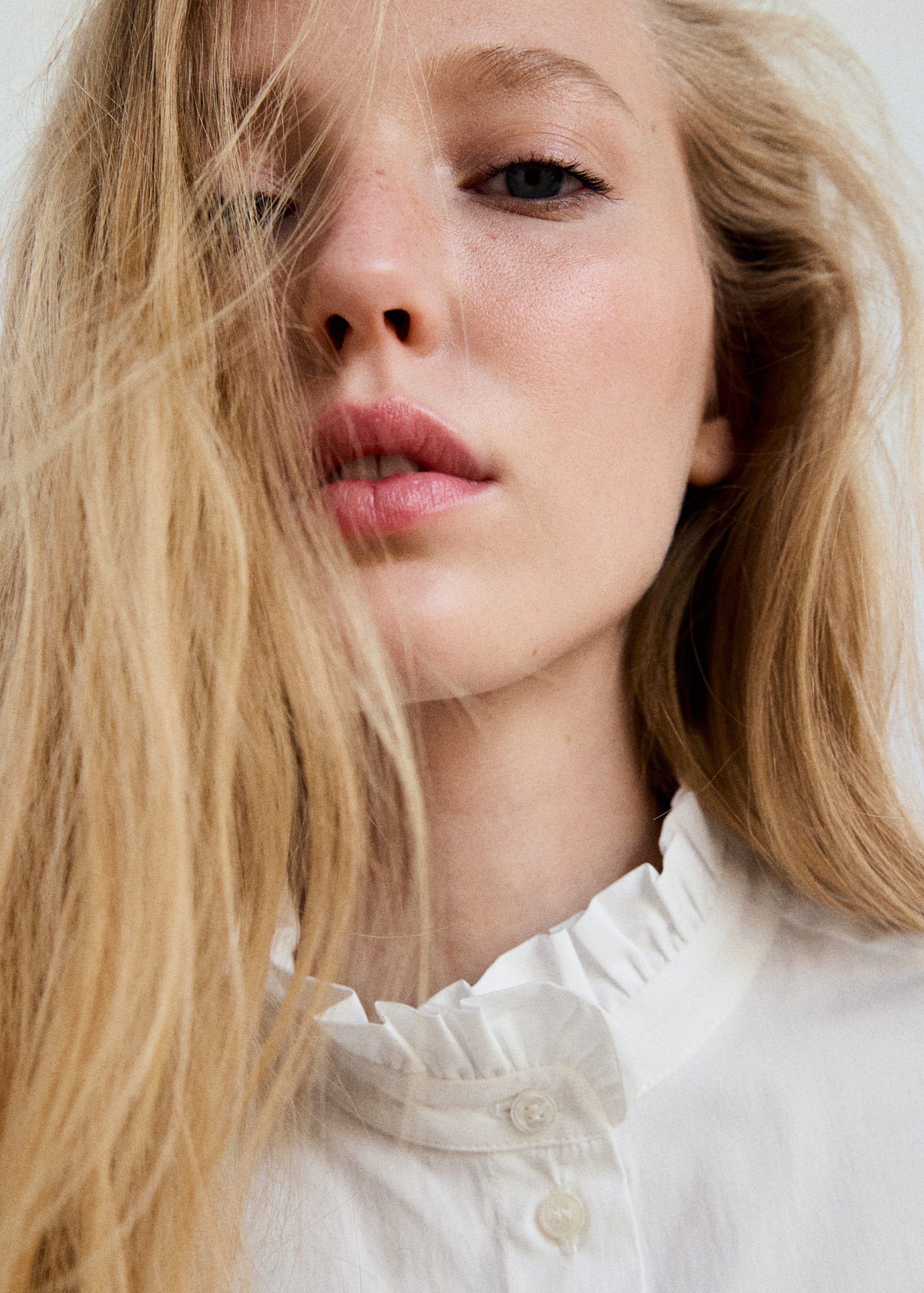 Embroidered poplin shirt