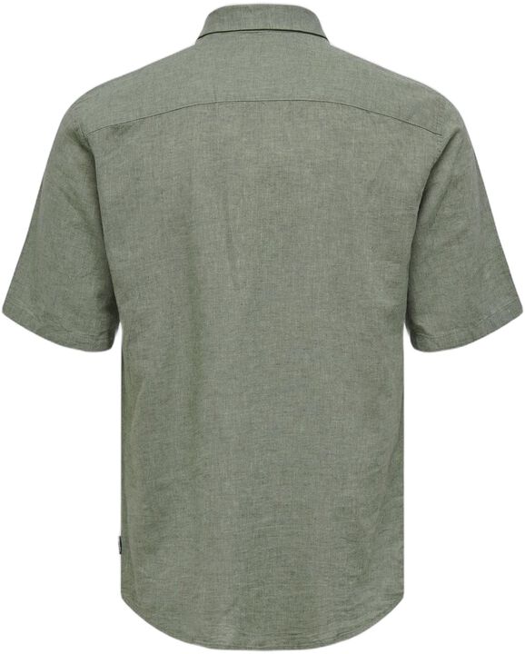 ONSCAIDEN LIFE SS SOLID LINEN SHIRT