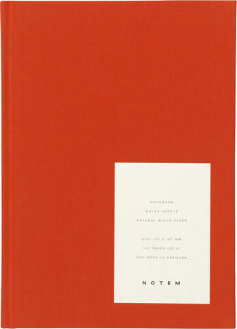 Hardcover notesbog, Medium, Rød