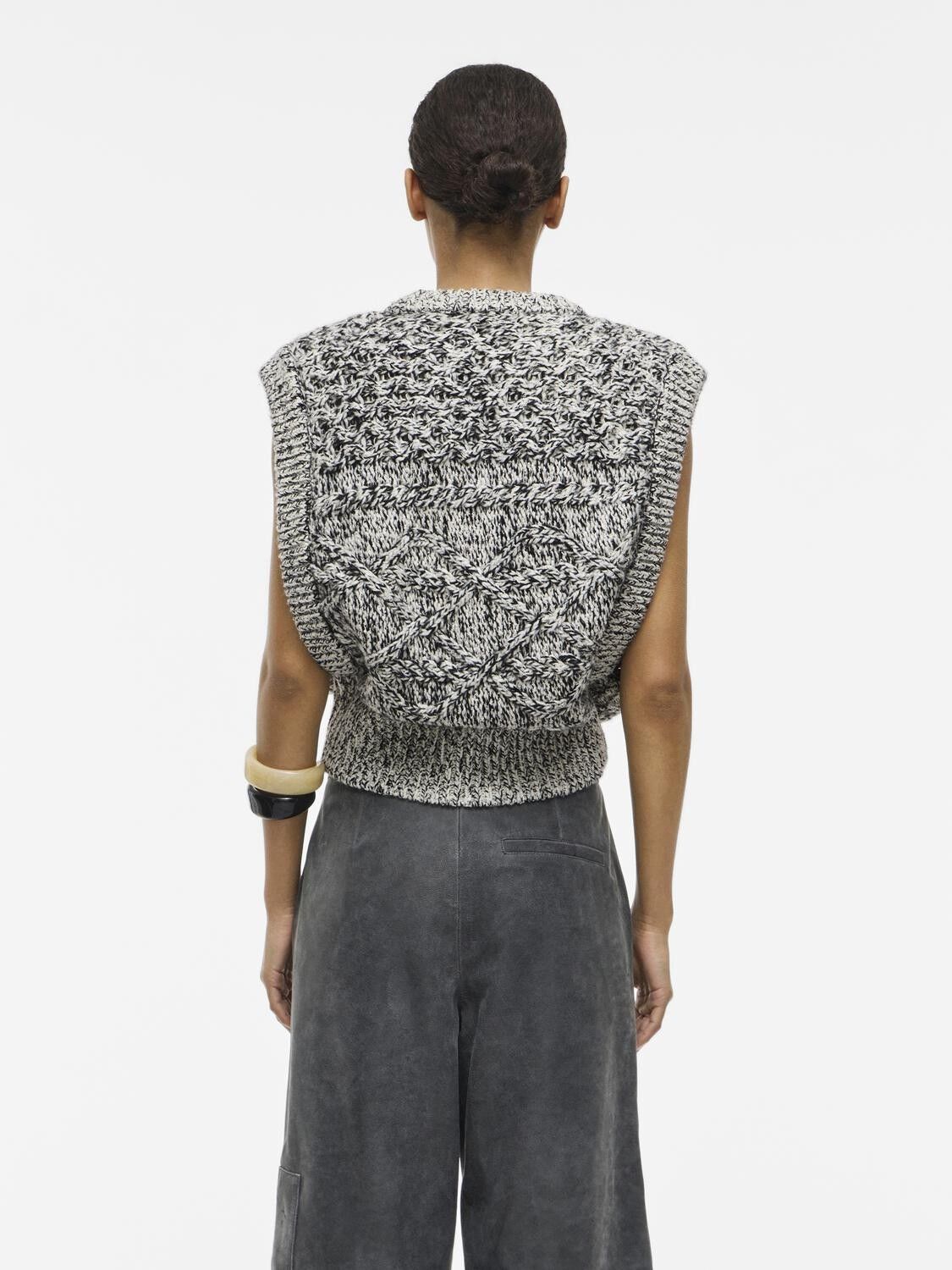 ROUSALLY O-NECK KNIT VEST/PF