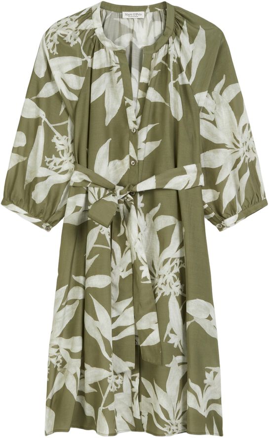 Woven dress, short length, deep v-n