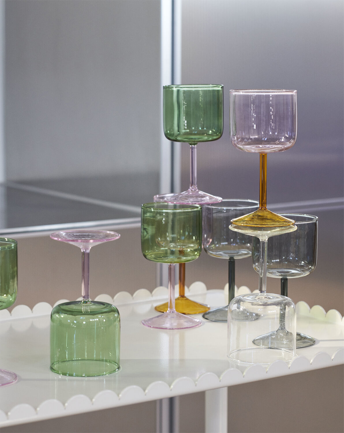 Tint Wine Glass-Set of 2-Green and