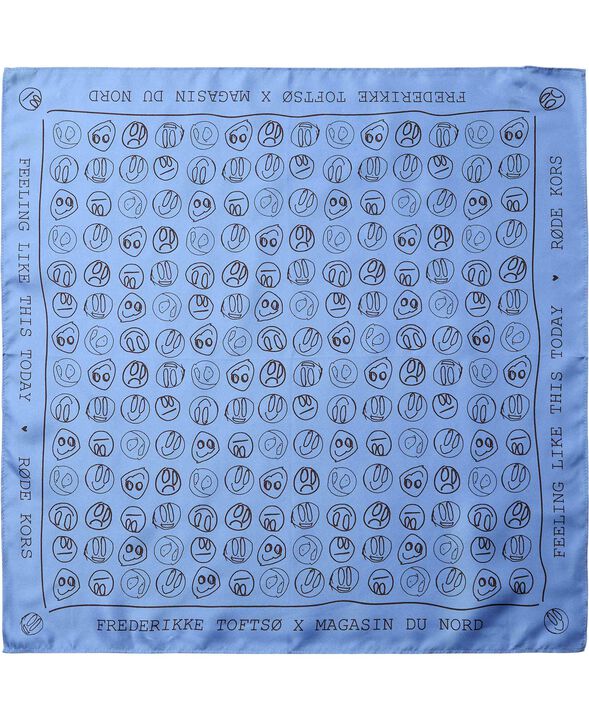 Røde Kors tørklæde - 53x53cm - 100% Silke