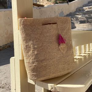 TACCU - RAFFIA TOTE BAG - H40 X W37 X D17