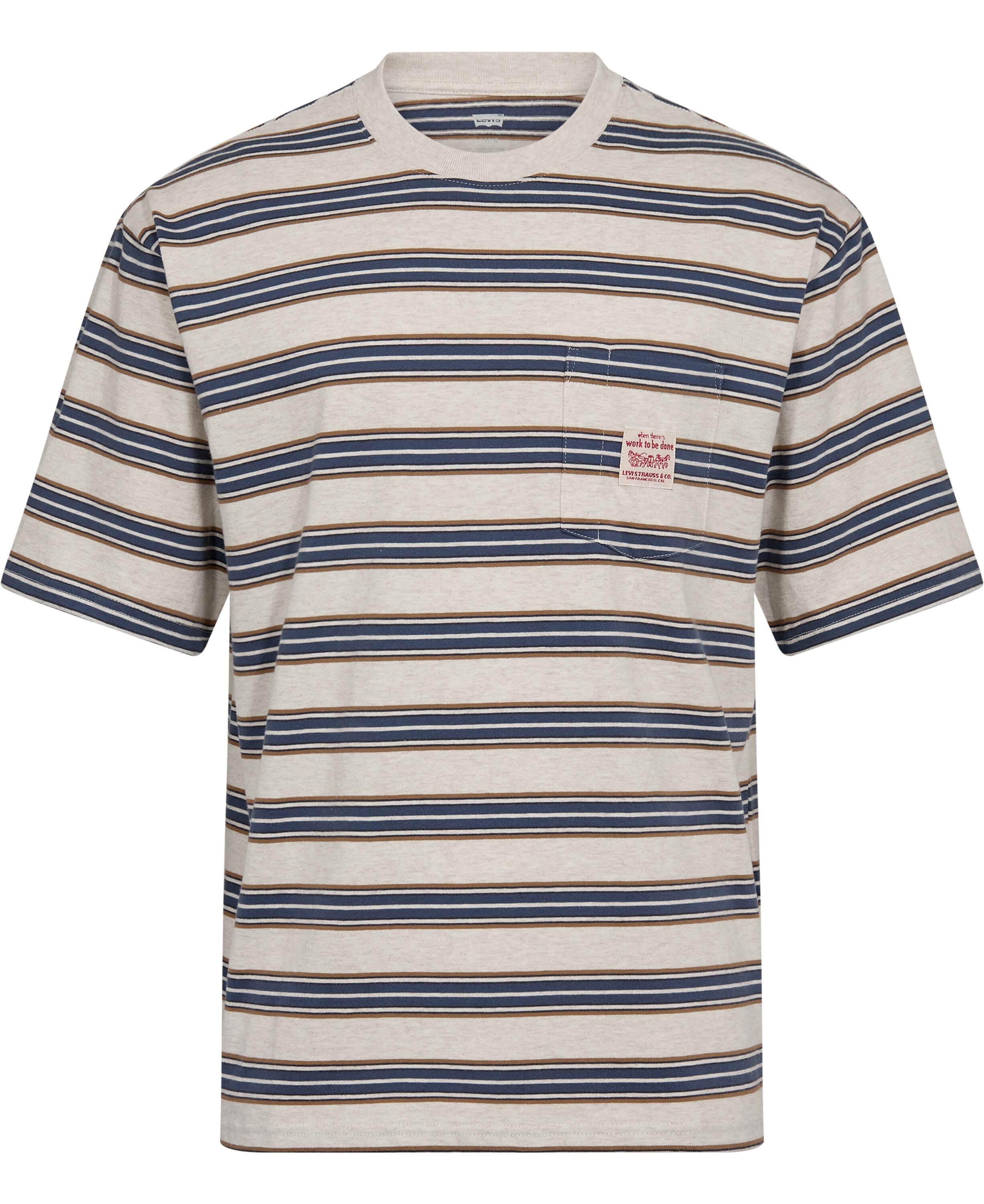SS WORKWEAR TEE CASPIAN STRIPE