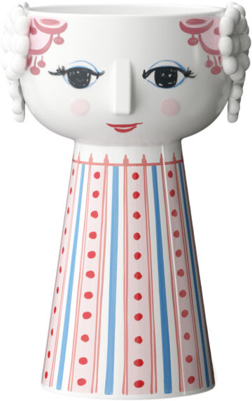 Eva Lysestage H14 cm st&oslash;vet r&oslash;d