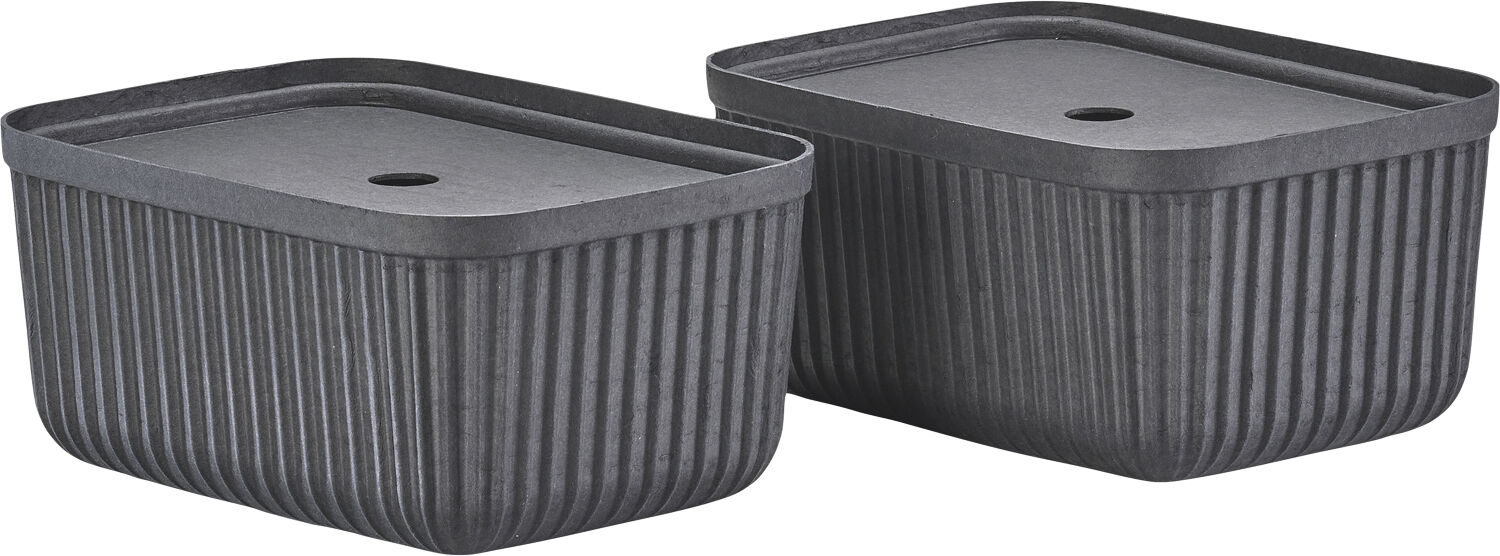 Opbevaringsboks Pulp 32 x 23 cm 2 stk. Black