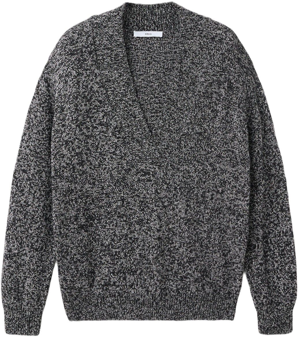 Speckled V-neck sweater