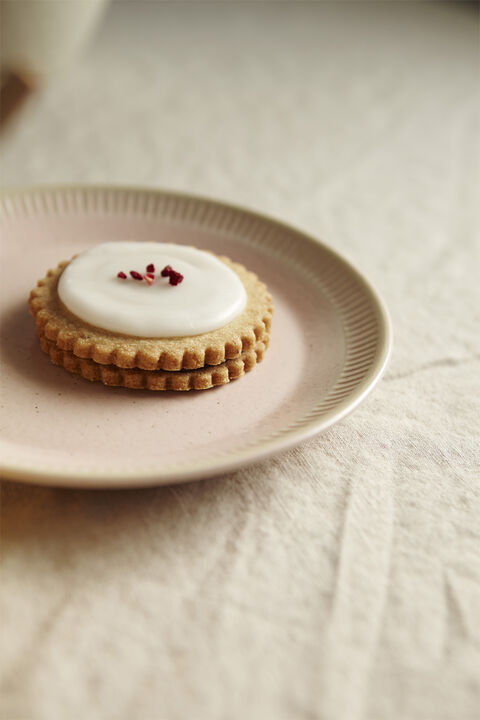 Knabstrup Colorit, tallerken, rosa, Ø19 cm