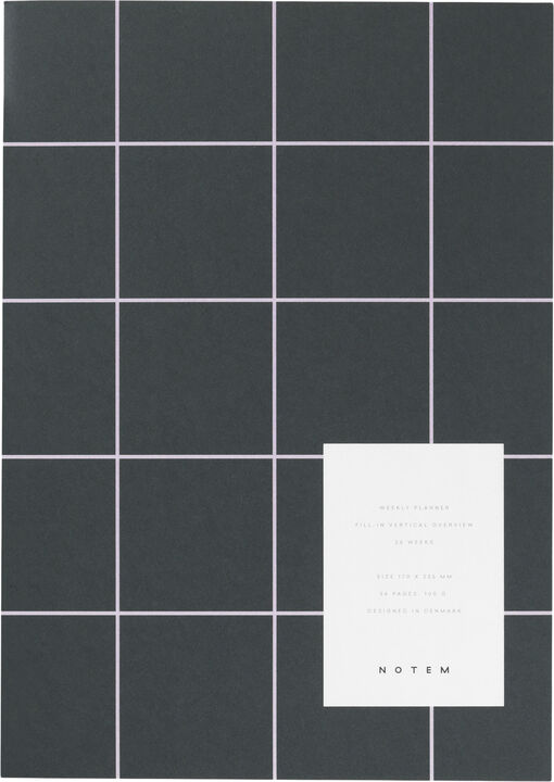 Weekly planner notesbog, mørk grøn