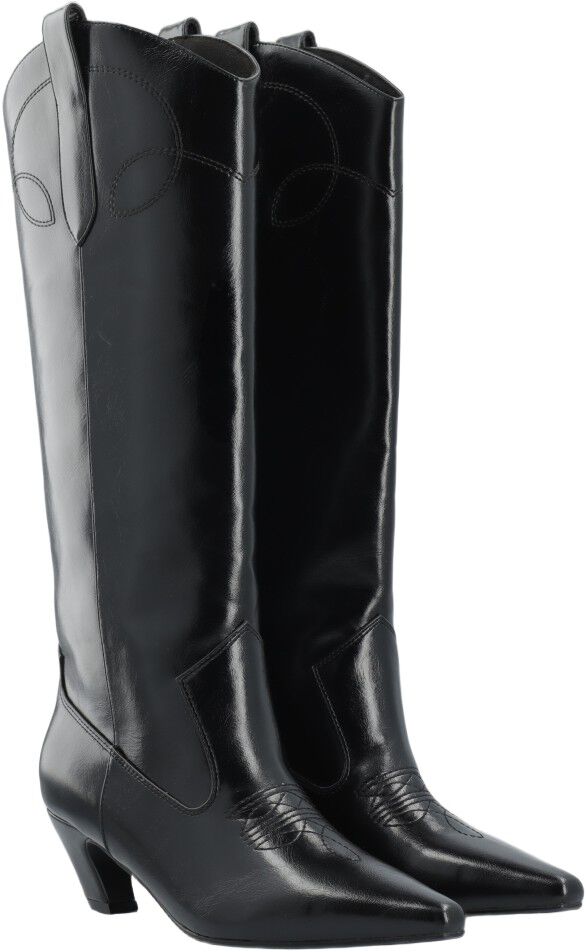 BIABALEY Knee High Western Boot Faux Leather