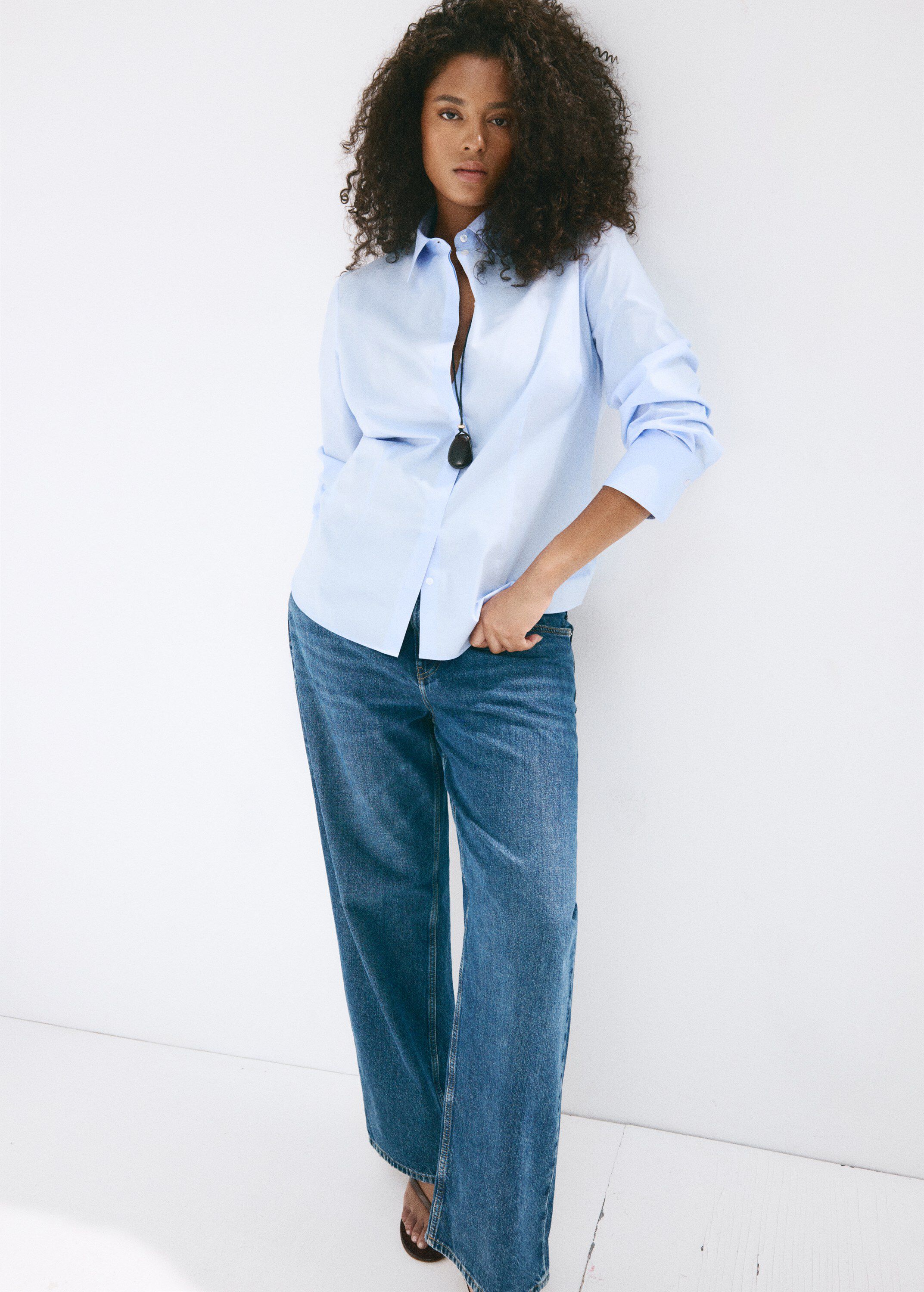 Slim-fit poplin shirt