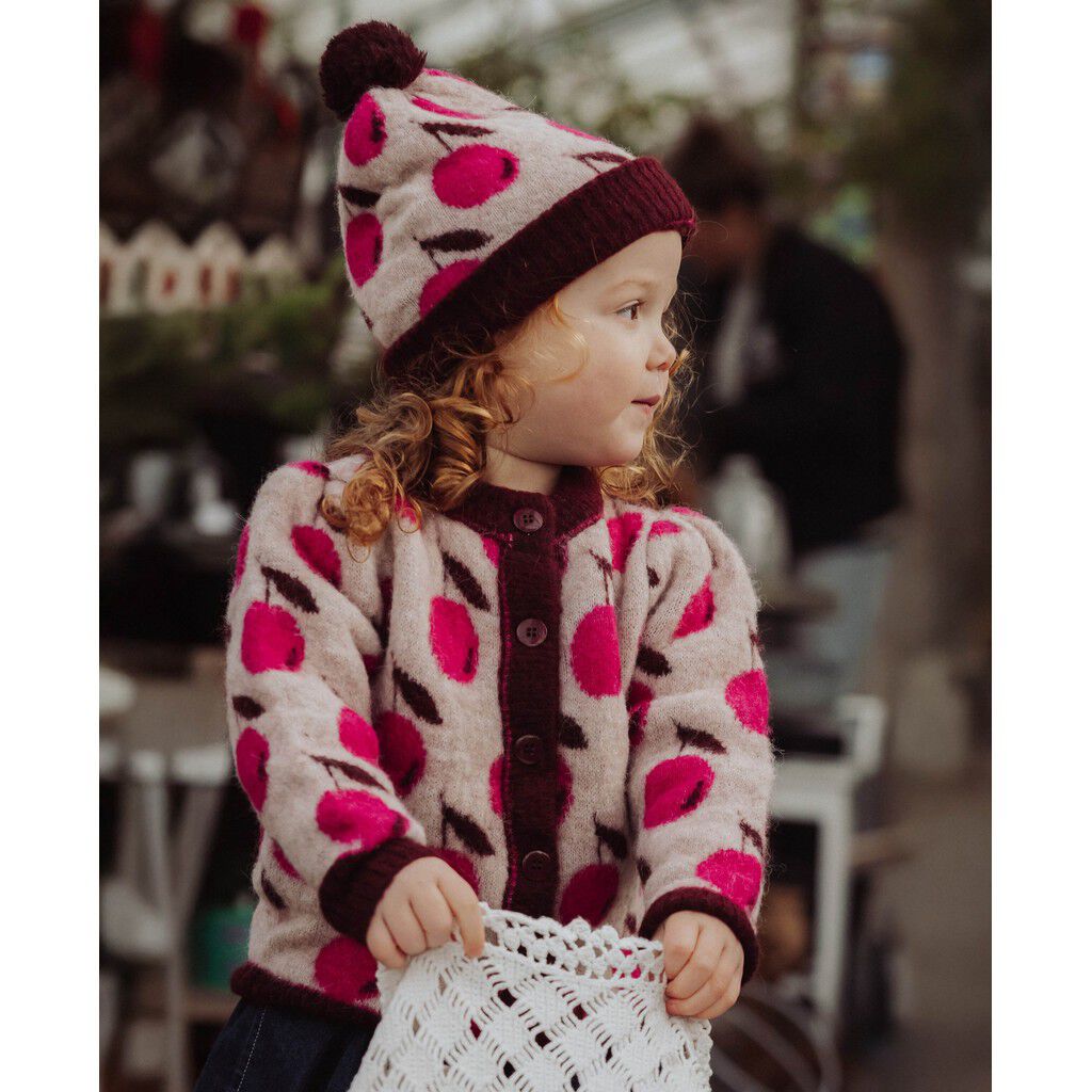 STAR ALPACA BERRY CARDIGAN