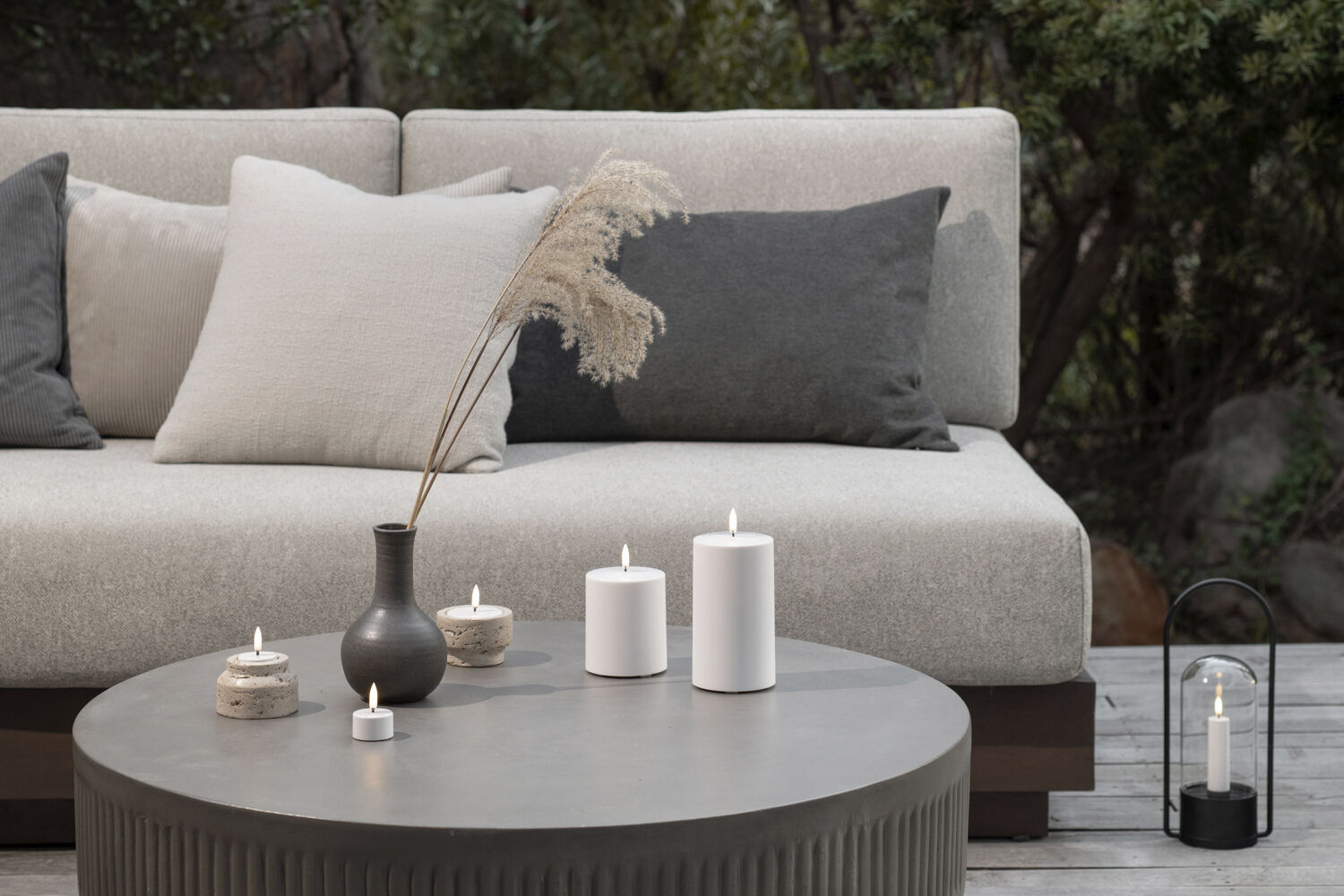 LED rechargeable base, Small, USB-C, White, 21x6 cm