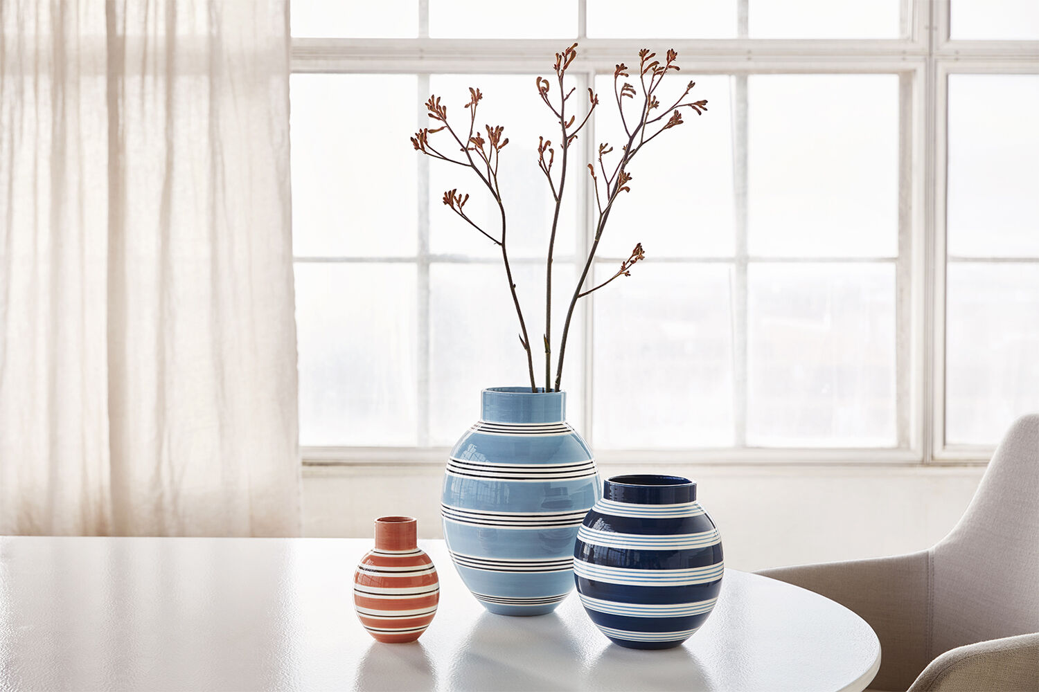 Omaggio Nuovo Vase H30 mellem bl&aring;