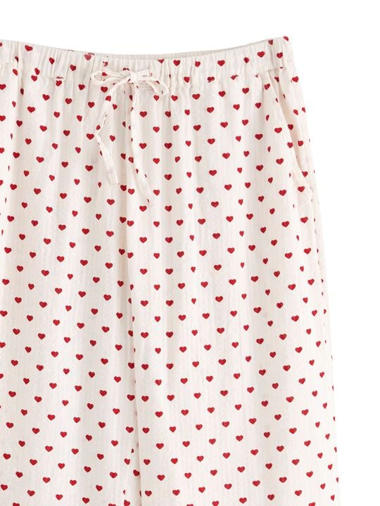 Cropped pyjama trousers in soft see