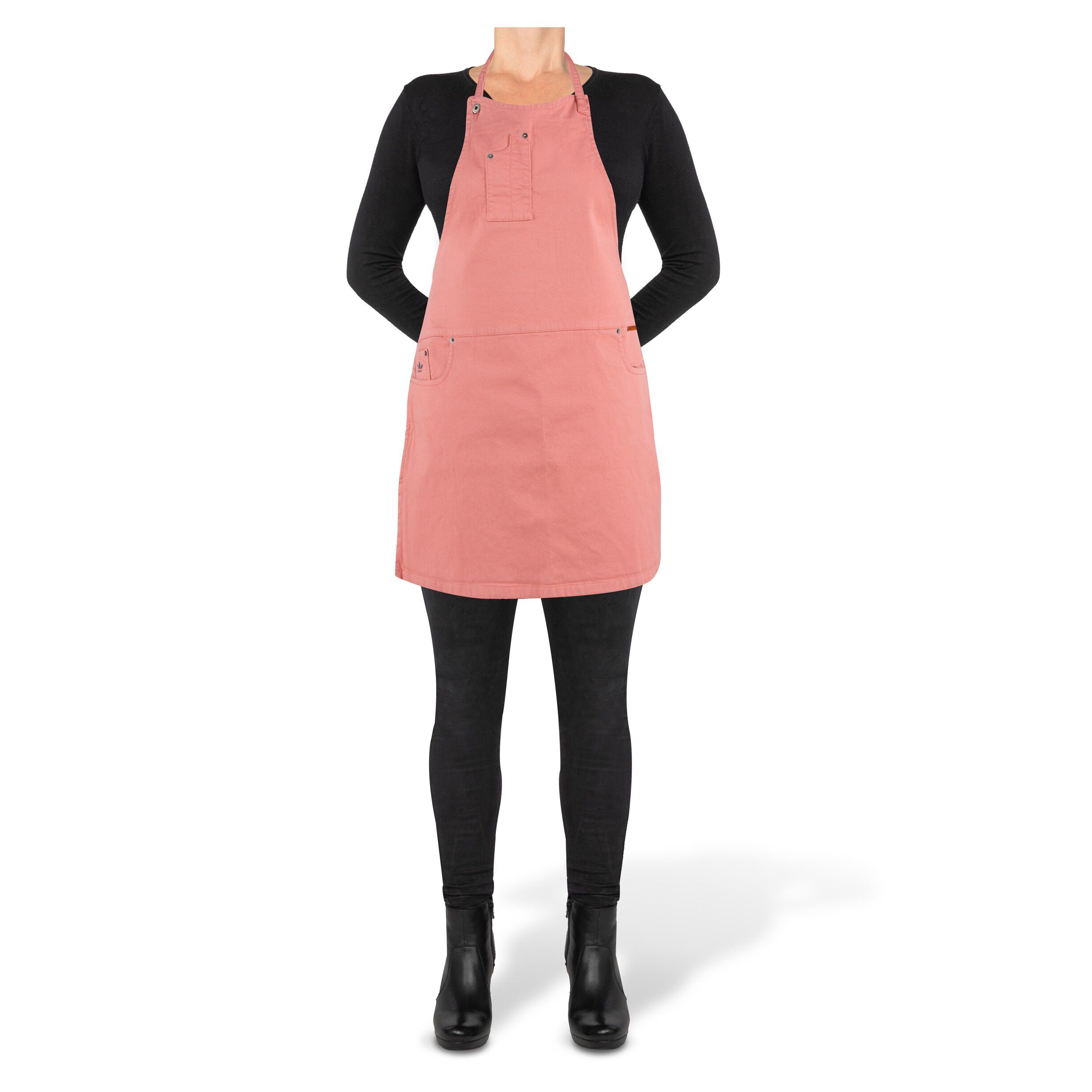 Five Pockets Apron , Slim Fit, Canvas Peach