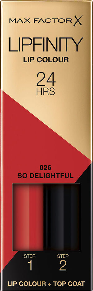 Max Factor Lipfinity 2-step Long Lasting Lipstick, 026 Delightful, 2.