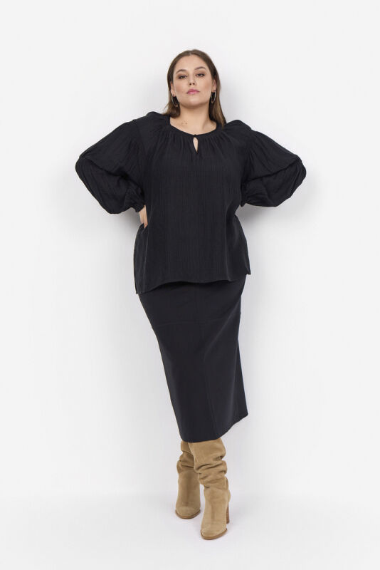 Curvy WA-CAYSA 7 Bluse Sort